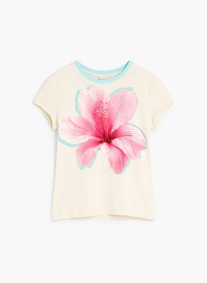 Desigual Multicolour Floral printed t-shirt for Women | Best Price UAE