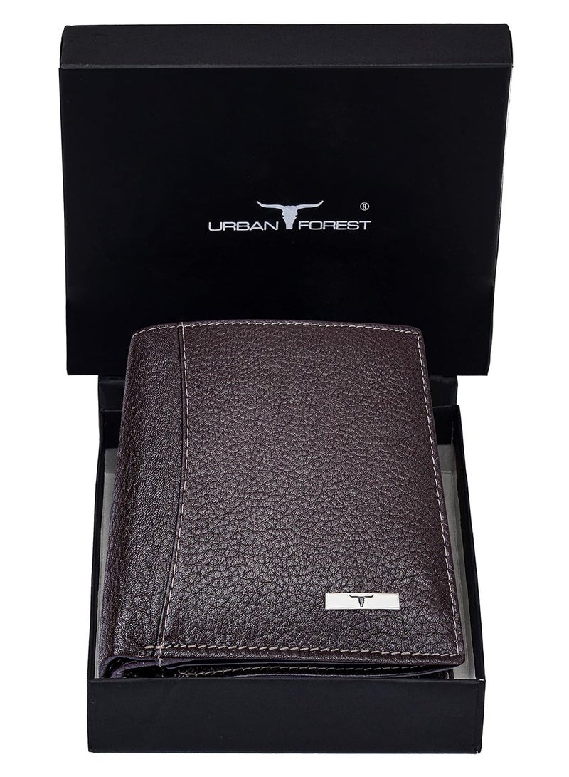 URBANFOREST URBAN FOREST Men's Leather Wallet (UBF130DBR1018, Dark Brown) - Image 1