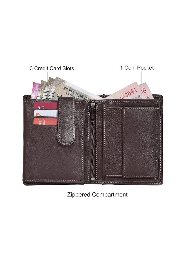 URBANFOREST URBAN FOREST Men's Leather Wallet (UBF130DBR1018, Dark Brown) - Image 5