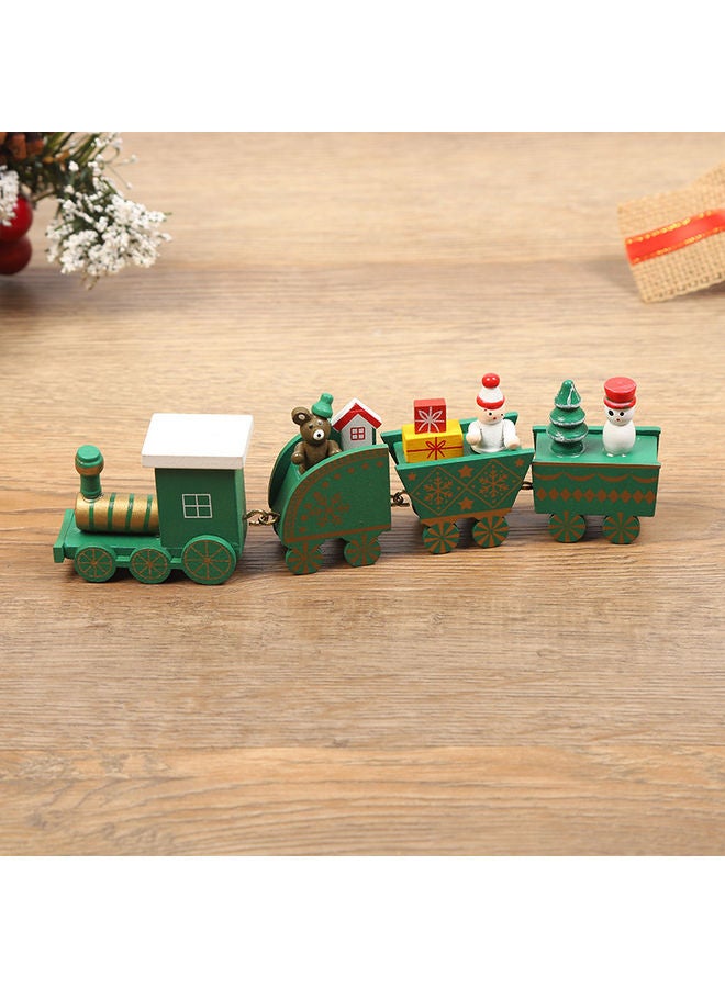 NIBEMINENT Wooden Train Decoration Ornament Green