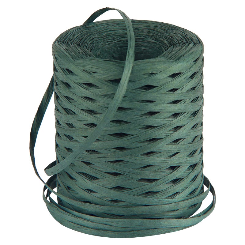 Raffia Ribbon for Gift Wrapping  Cuttte 218 Yards Raffia Yarn for Crocheting Paper Ribbons for Craft Packing Paper Twine Yarn 14 Inch Width Dark Green