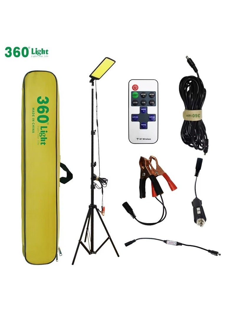360 Light FR-20 Lightweight Portable Telescopic Rod LED Light 19W 2100LM Remote Control Tripod Fixed COB LED Camplight Light - Image 1