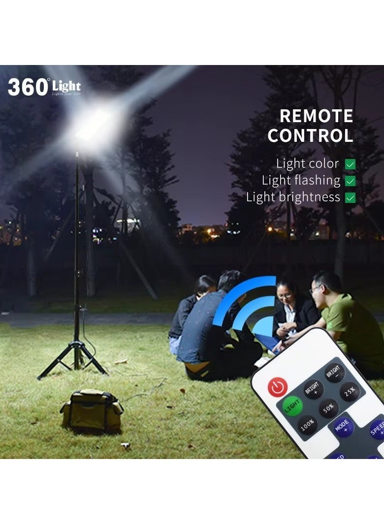 360 Light FR-20 Lightweight Portable Telescopic Rod LED Light 19W 2100LM Remote Control Tripod Fixed COB LED Camplight Light - Image 2