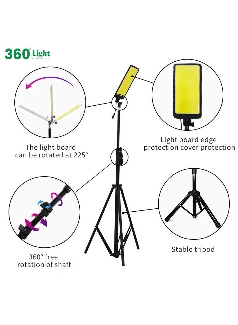 360 Light FR-20 Lightweight Portable Telescopic Rod LED Light 19W 2100LM Remote Control Tripod Fixed COB LED Camplight Light - Image 5