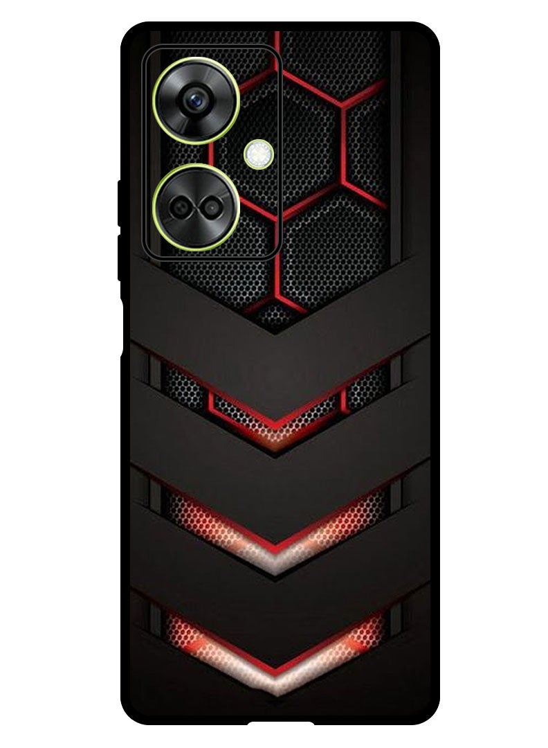 Theodor Protective Case Anti Scratch Shock Proof Bumper Cover For OnePlus Nord CE 3 red & black - Image 1