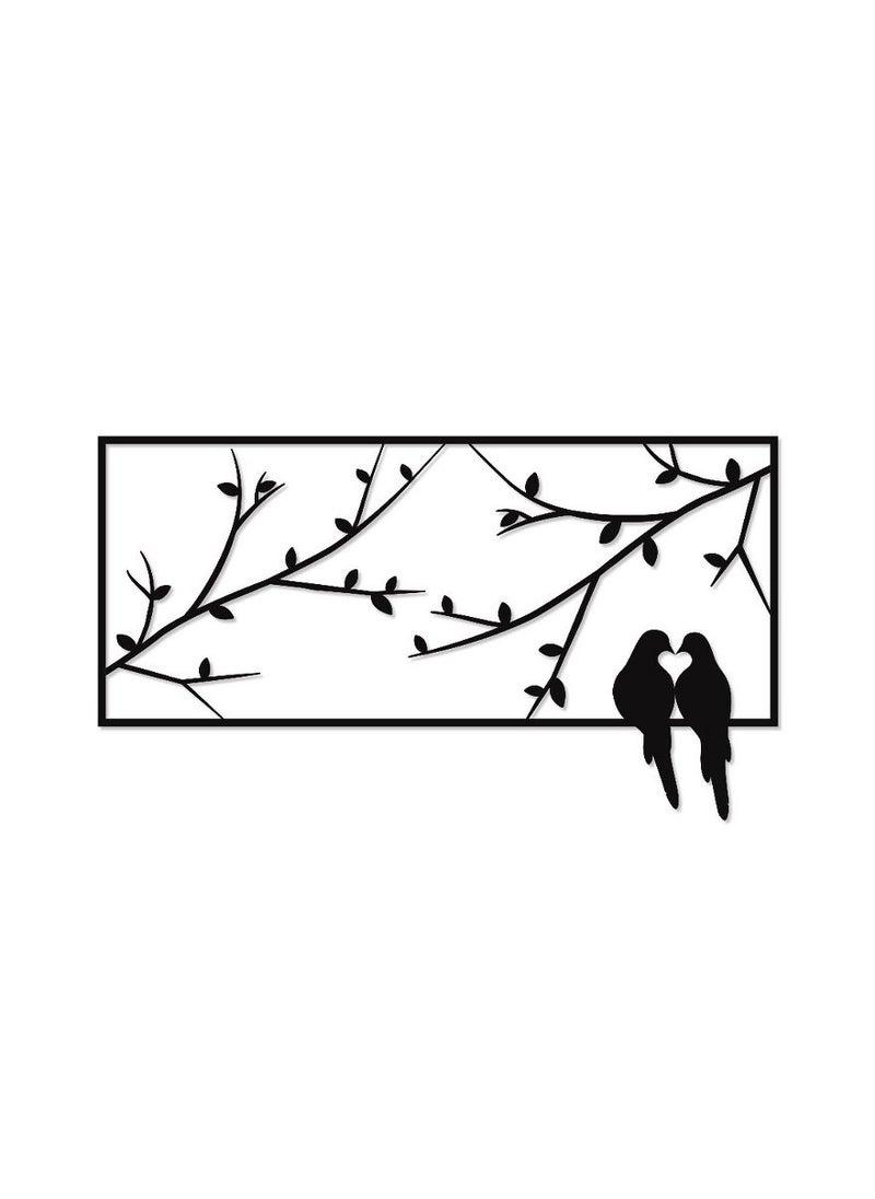 Home Gallery - Decorative Birds standing on frame of a window wooden wall Art 44X80 cm - Image 1