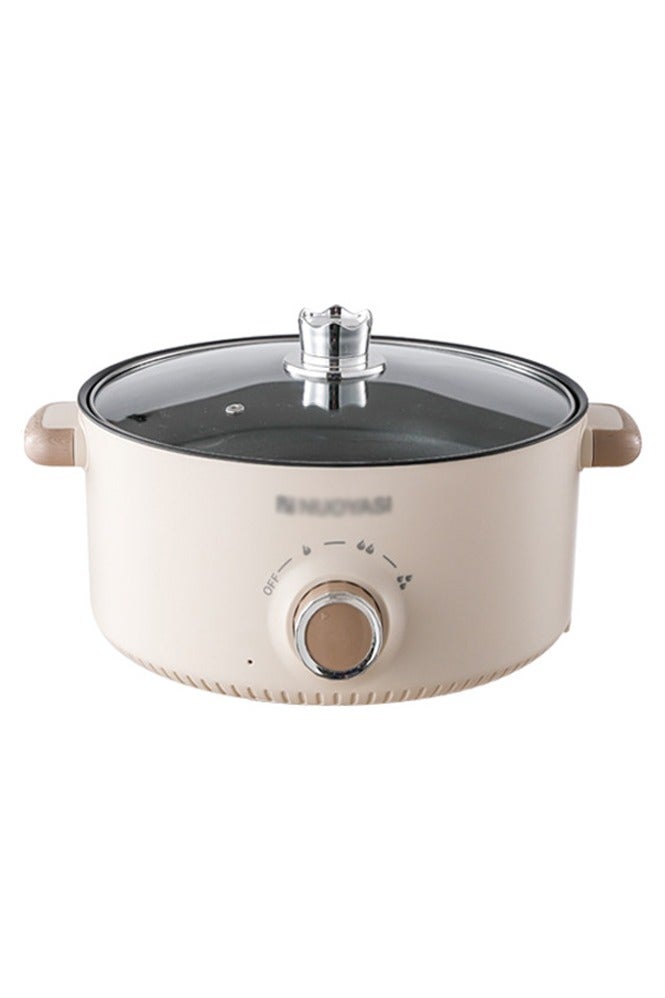 Household electric cooking pot for 1-2 people, multifunctional electric frying pan, electric hot pot, large capacity electric steaming and cooking integrated pot, with three adjustable levels