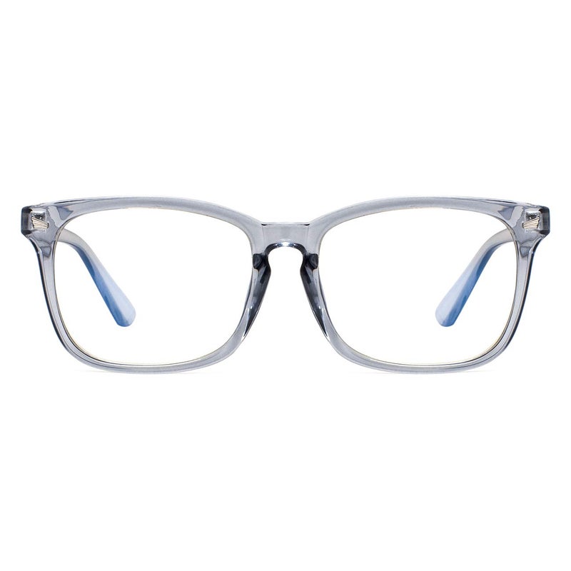 MAXJULI Blue Light Blocking GlassesComputer ReadingGamingTVPhones Glasses for Women MenTransparent Blue