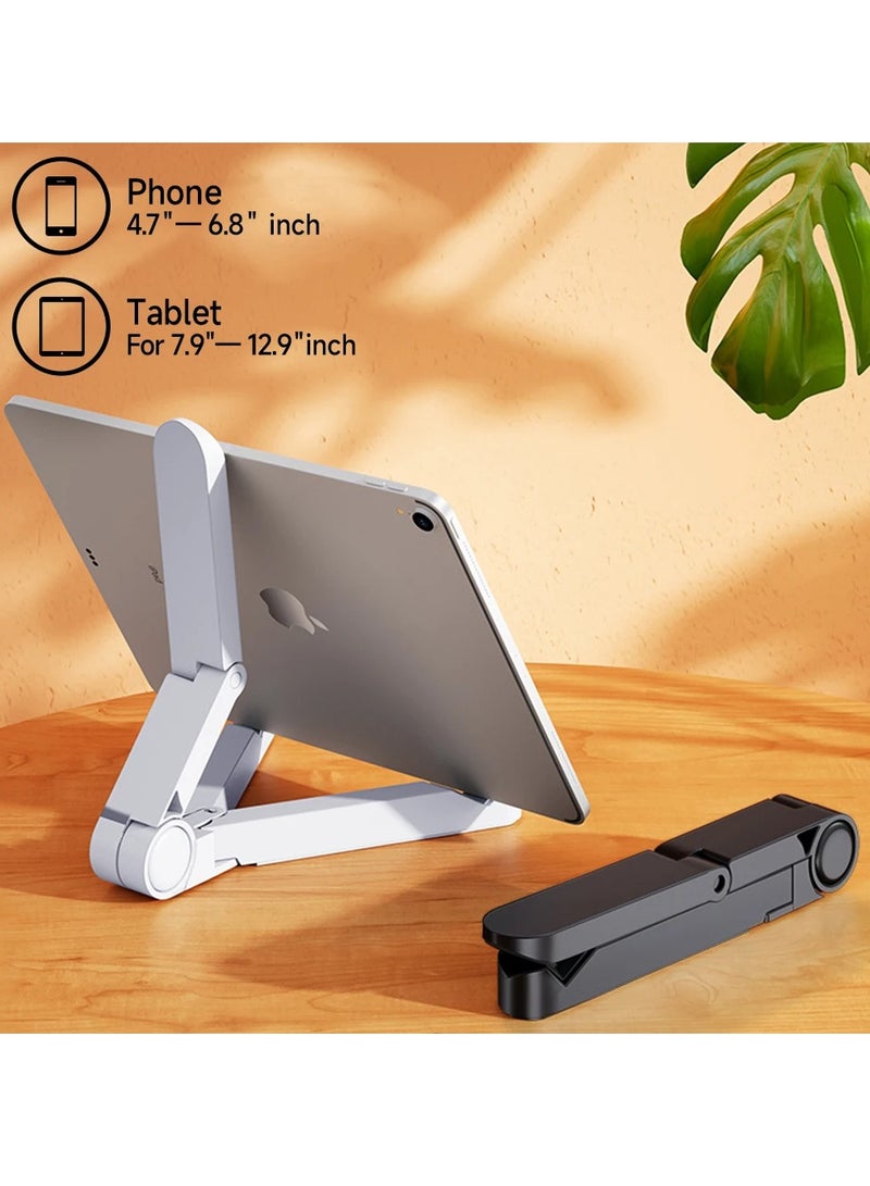 AROAQ Tablet Stand Holder, Triangular Folding Bracket Tablet Holder, Adjustable And Flexible Simple Mobile Phone Holder, Easy To Carry Portable Fixed Tablet Stand For Mobiles And Tablets, (Black) - Image 4