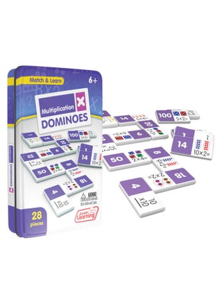 Junior Learning Multiplication Dominoes Game Set, 28 Pieces, Ages 7-9, Math Skills, Grade 2-3 - pzsku/Z920D46C2FE61521FF3EEZ/45/1745581493/4630b355-81aa-4739-a96e-f1f2b41ecd75