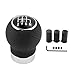 ZIMISI 6Speed Car Shift Knob Leather Shift Knob Lever Kit Automatic or Manual Gear Stick Handle Replacement Accessories Universal Transmission Shift Head for Most Cars Gear 6Round Head R Down - Image 2