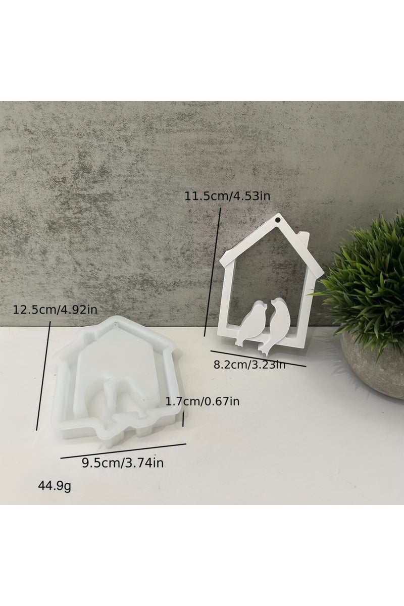 قالب بيت طيور من الخرسانة، قالب سيليكون لبيت الطيور، قالب سيليكون لتزيين الطيور من الجبس والأسمنت، قالب راتنج سيليكون