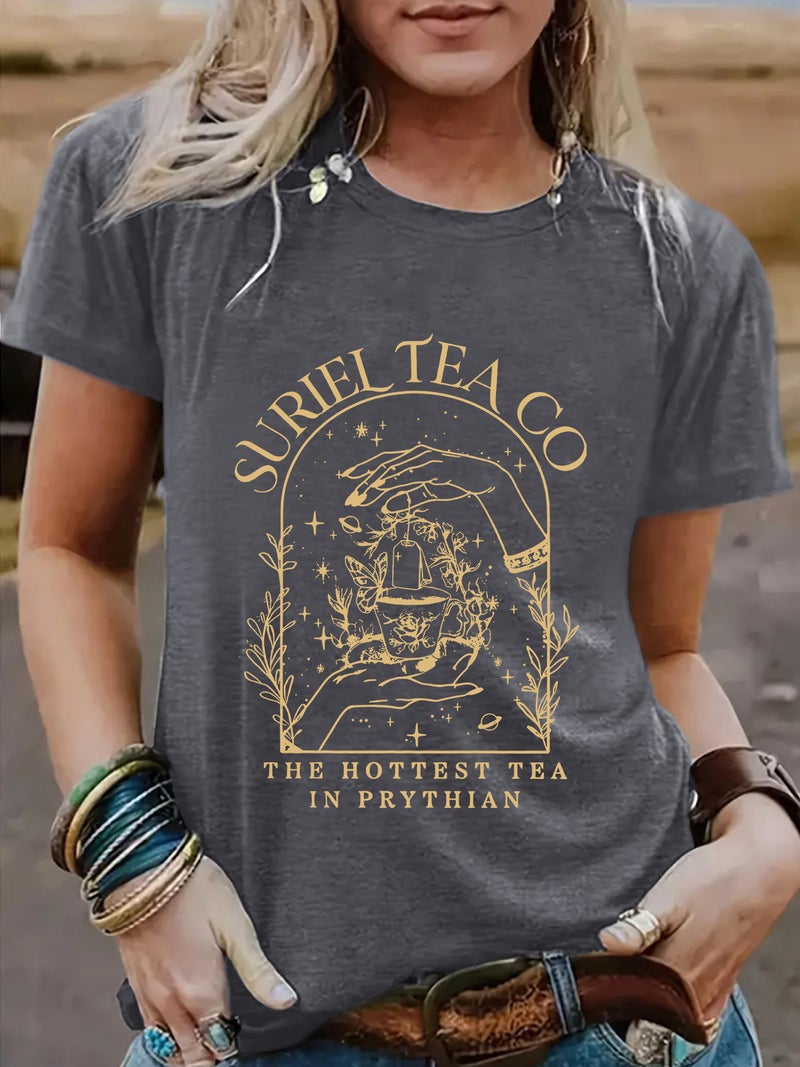 Suriel Teaco Pattern New Short Sleeve Female Fashion T-Shirt Female - Image 1