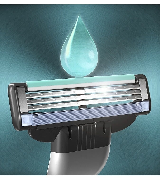 موس حلاقة جيليت Mach3 للرجال بمقبض + 2 شفرات - Image 3