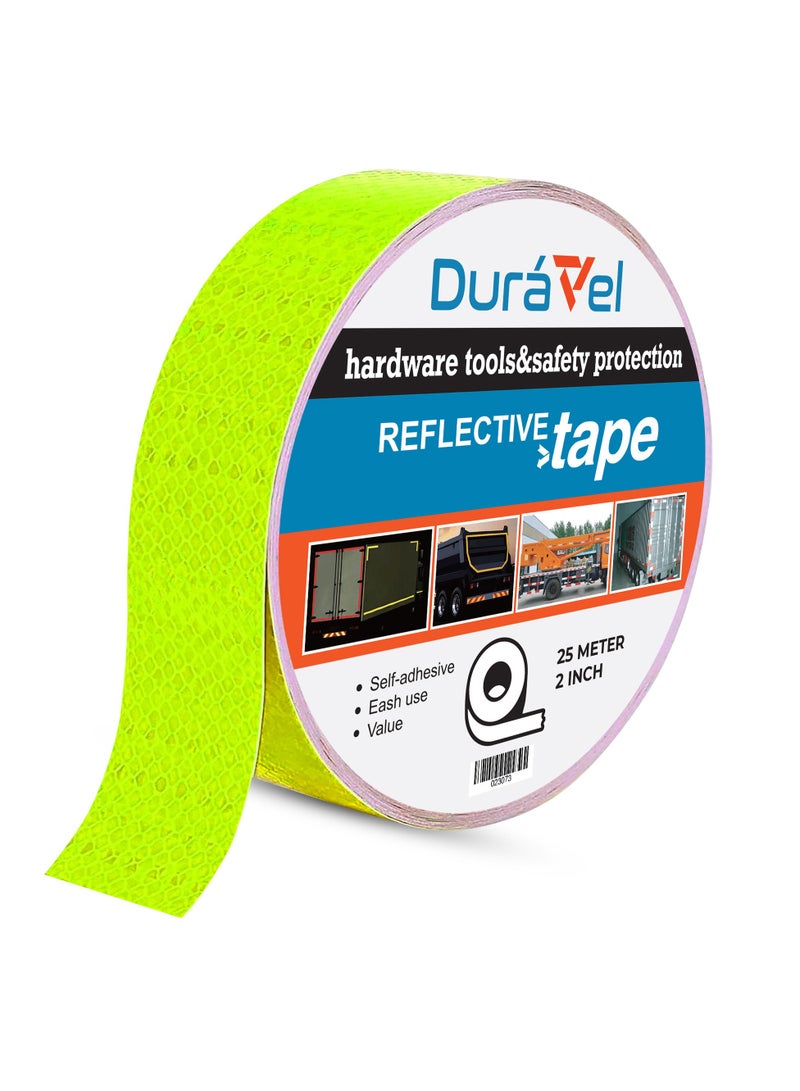 Duravel Duravel Reflective Safety Tape, 2 Inch x 25 Metre, Self-Adhesive (Green) - Image 1