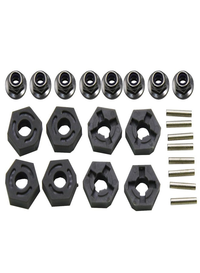 Blomiky 8 Pack 12mm 16440 Wheel Hub Hexes and 8 Pack M20101 Wheel Hex Pins and M40 M4 Wheel Locknuts Spare Parts for 1/10 1/12 1/14 1/16 1/18 Scales RC Truck / 9125 Hex Pin Locknuts 2 - Image 1