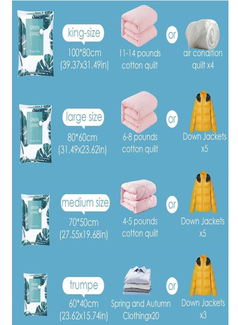 Anmi 12 Pack Vacuum Storage Bags with Electric Pump- (2 Jumbo + 2 Large + 4 Medium + 4 Small) Reusable Compression Bags Space Saver for Packing,Clothes, Bedding, Travel - Image 2