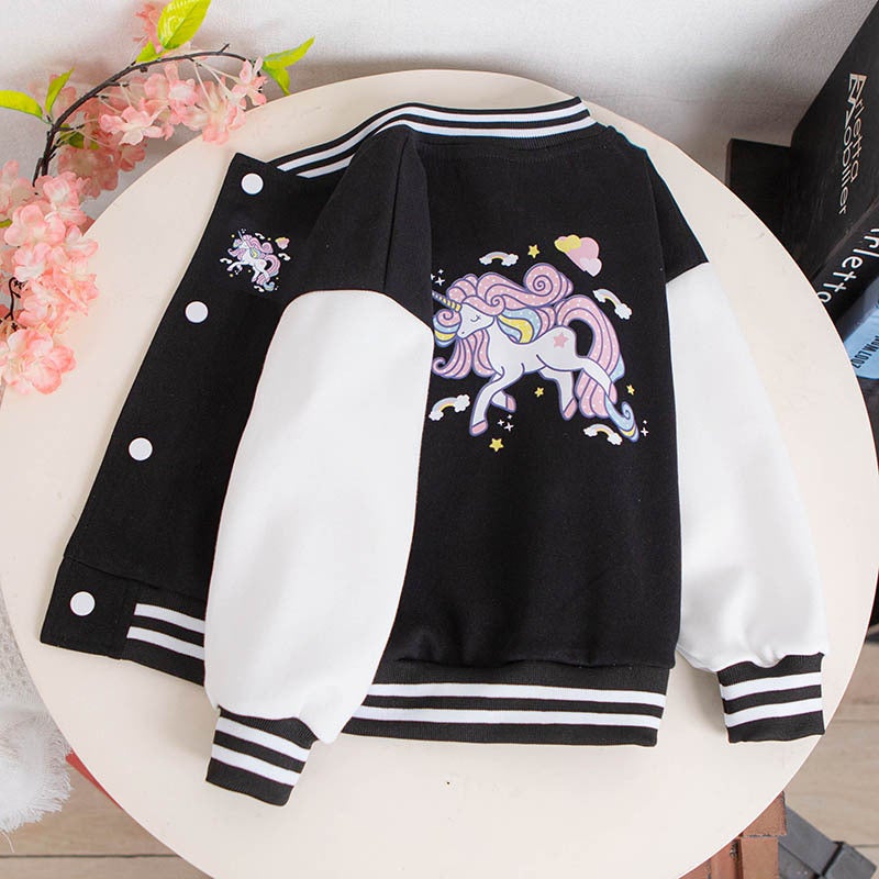 Girls Baseball Suit Jacket Spring Children'S Western Style Korean Style Fashionable Cardigan Jacket Top - Image 5