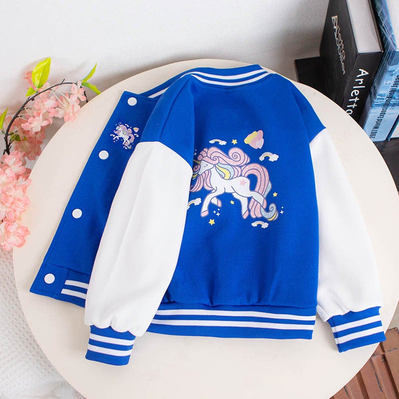 Girls Baseball Suit Jacket Spring Children'S Western Style Korean Style Fashionable Cardigan Jacket Top - Image 4