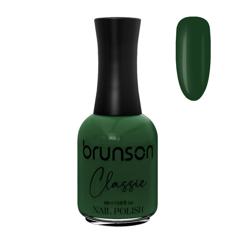 brunson Classic Nail Polish 4 in 1 Solar Gel Effect Fast Air Dry Nail Colors with Nail Hardener Long Lasting Chip Resistant Vegan Organic Hema Free Colors for Manicure Pedicure