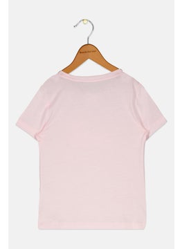 PUMA Kids Girl Sportswear Fit Short Sleeves Brand Logo Top, Light Pink  - Image 2