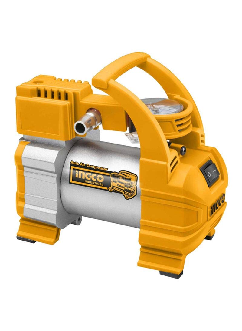 Ingco Auto air compressor for car and bike With 1 LED light - 3M cord - cigarette lighter & 1 battery clips & 4 nozzle adapters - Image 3