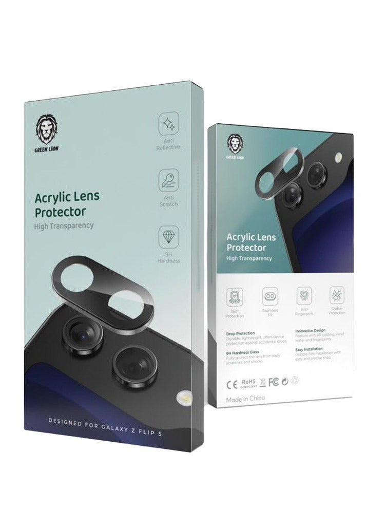 GREEN LION Acrylic Lens Protector for Samsung Galaxy Z Flip 5 - Black