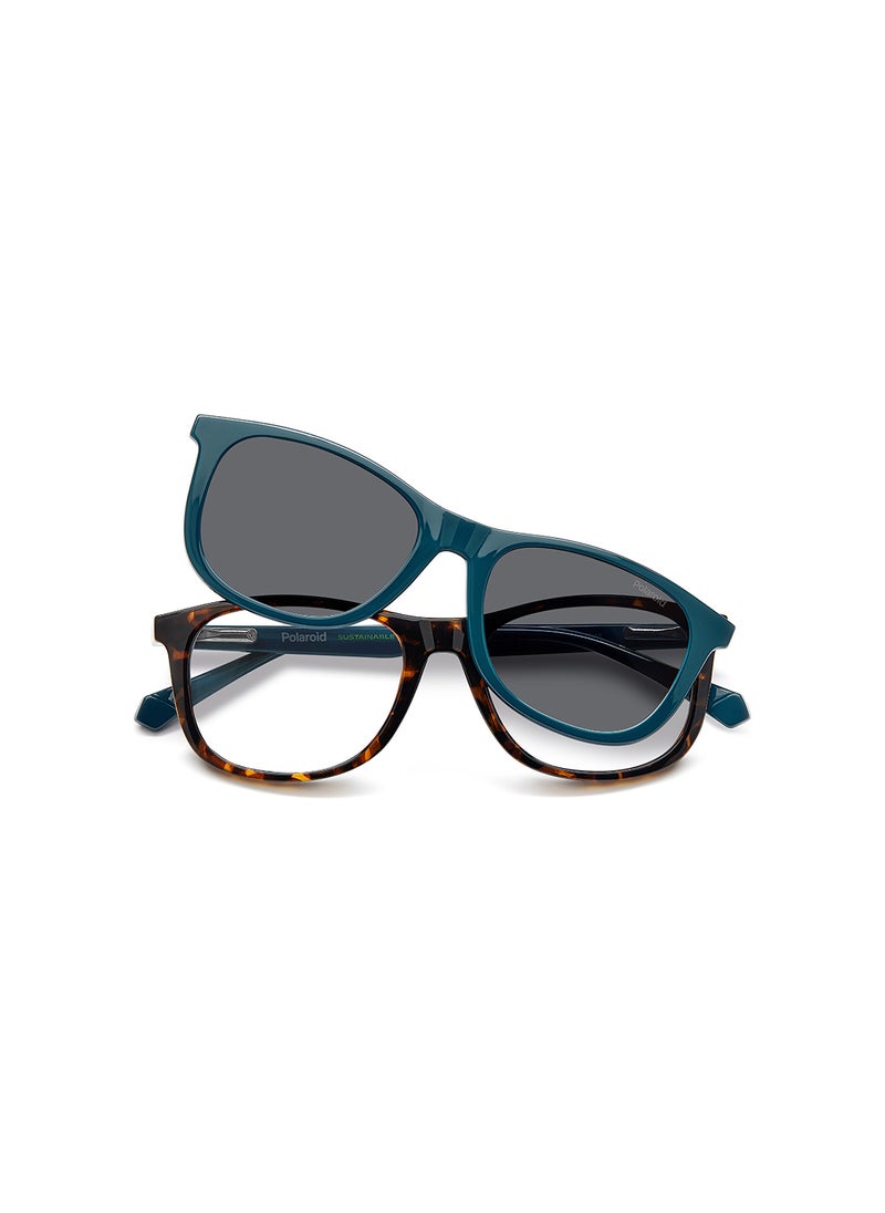 Polaroid Kids Unisex Polarized Rectangular Sunglasses - Pld 8054/Cs Blue Millimeter - Lens Size: 47 Mm  - Image 4