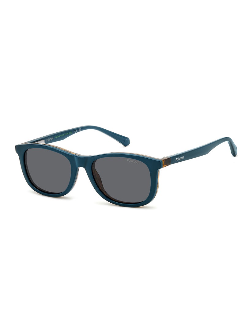 Polaroid Kids Unisex Polarized Rectangular Sunglasses - Pld 8054/Cs Blue Millimeter - Lens Size: 47 Mm  - Image 5