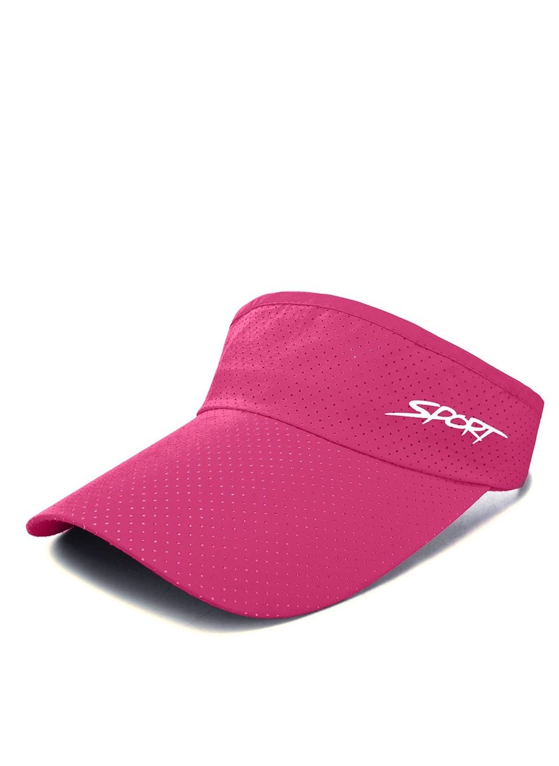 Generic Empty Top Cap Breathable Shade Baseball Cap Rose Red 