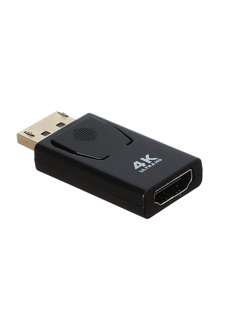 ماركة غير محددة محول DisplayPort ذكر إلى HDMI أنثى بدقة 4K – موديل 2273 – أسود  - Image 1