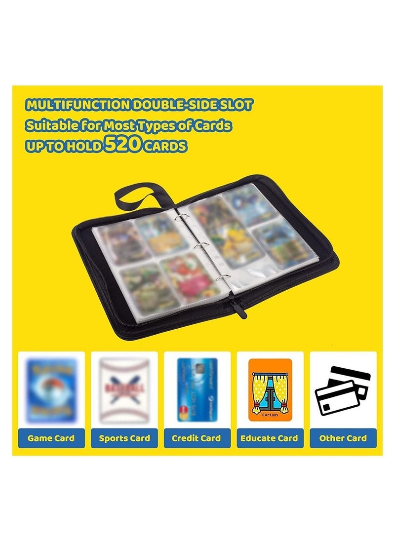 Y&D - Binder for Pokemon Cards with Sleeves, 4-Pocket Trading Card Binder,400 Pockets Collection Binder,Collector Album Boys Girls Toys Gift - Image 1