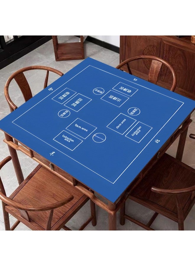 Square Round Texas Hold'em Tablecloth Special Table Mat For Chess And Card Room Playing-Color:Diatom Mud 90*90cm-Pattern:FH-1017  - Image 1