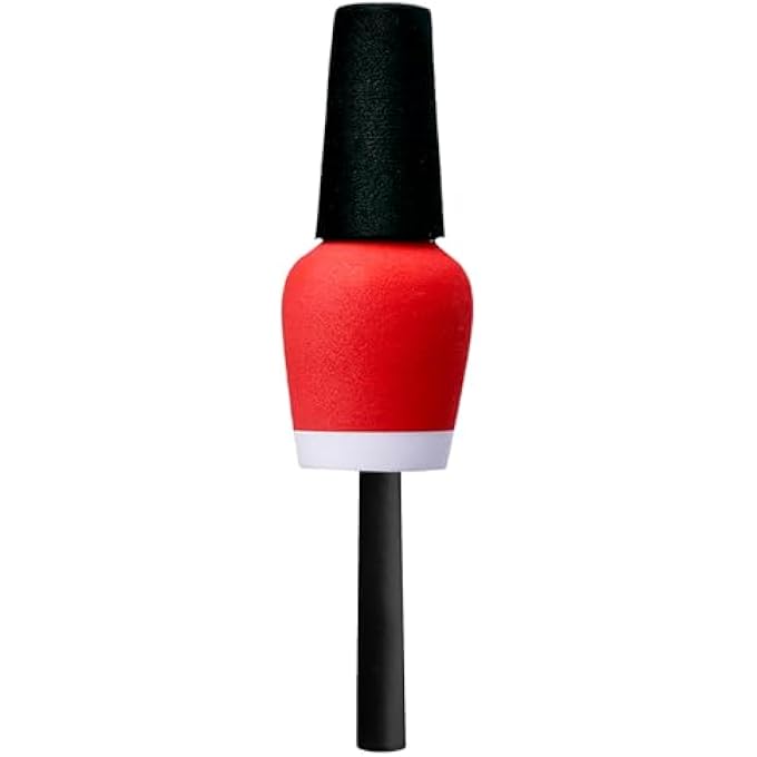 rayihni Cute Red Nail Polish Bottle EVA Foam Car, Truck, SUV Antenna Topper Auto Accessory (Fits Thick Fat Style Antenna) - Image 2