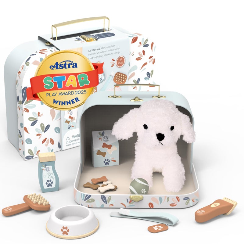 Speedy Monkey My Little Dog Care Suitcase Includes Plush Dog Accessories Snacks Bowl Collar Brush Perfect Toy for Pretend Play Travel Adventures and Pet Care Fun Ages 36 Years - Image 3
