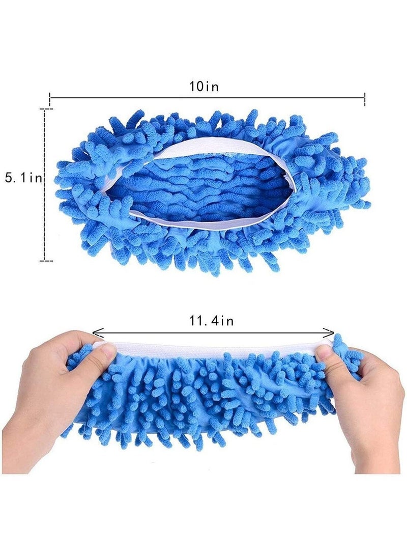 Microfiber Mop Slippers Washable Floor Cleaning Shoe Covers Reusable Lazy Mopping Socks - 5 Pairs - Image 3