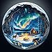 Artipuz 1000 Piece Round Jigsaw Puzzle for Adults 3D Visual Aurora World 268 Diameter Stress Relief Cognitive Challenge Ideal Mindfulness Gift for Family Game Night Artistic Wall Decor - Image 2