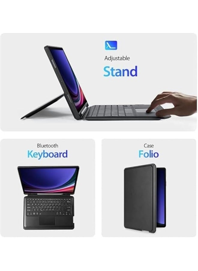 general Trackpad Keyboard Compatible with Samsung Galaxy Tab S9 FE 10.9" 2023 SM-X510 X516B Detachable Magic Keyboard Case With Pencil Holder For Tab S9 FE - Image 3