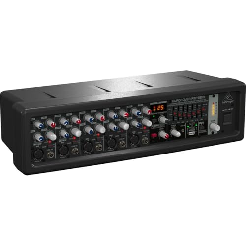 Behringer EUROPOWER PMP550M 500 Watt 5 Channel Powered Mixer with Klark Teknik MultiFX Processor FBQ Feedback Detection System and Wireless Option - Image 1