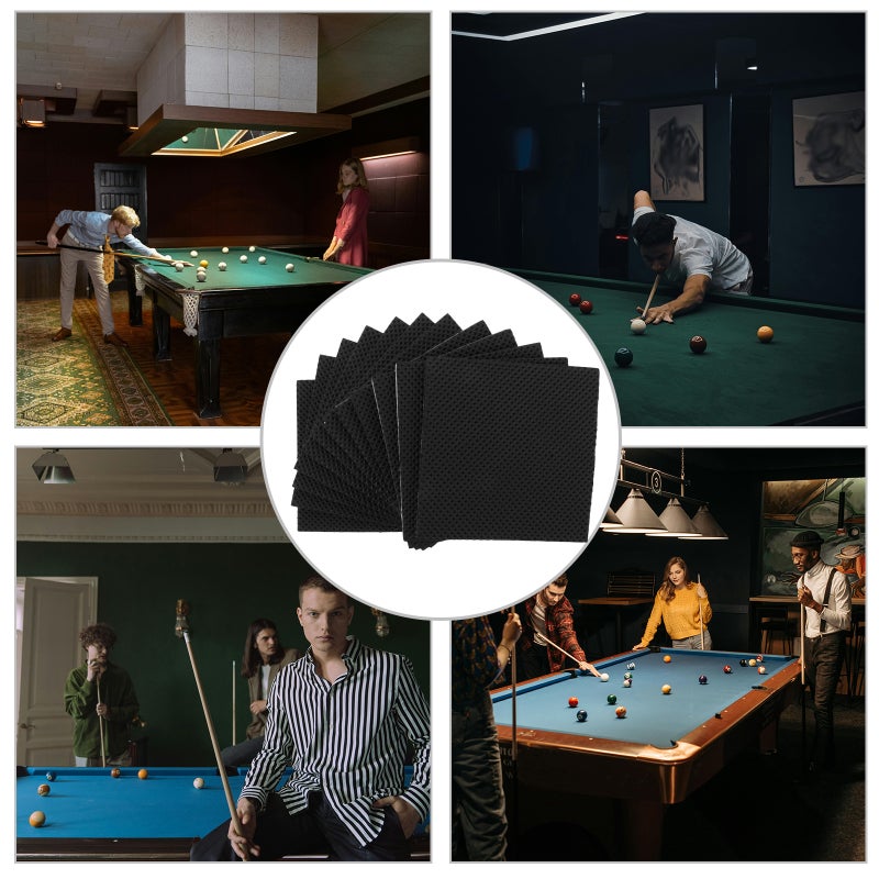 12Pcs Billiard Table Leg Levelers Black Cuttable Pads for Pool Table Stability and Noise Reduction - Image 3