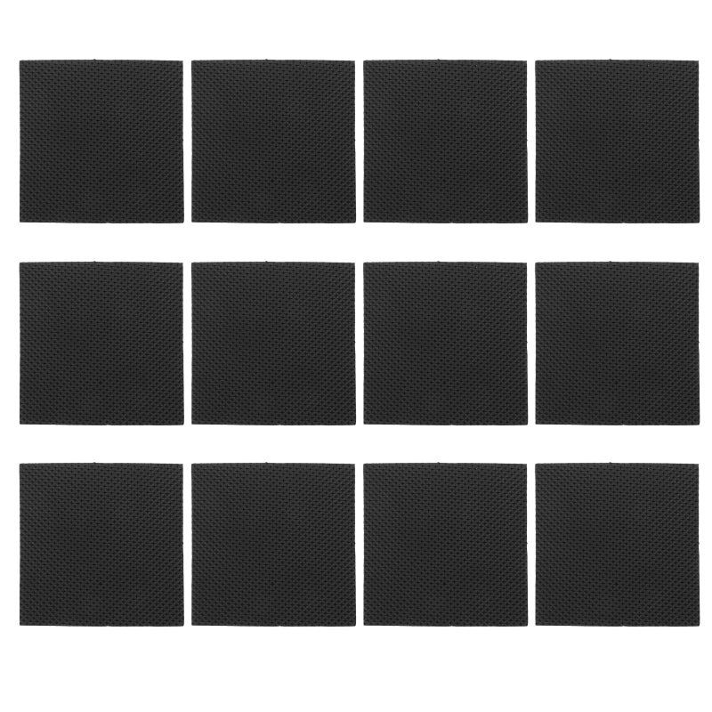 12Pcs Billiard Table Leg Levelers Black Cuttable Pads for Pool Table Stability and Noise Reduction - Image 1