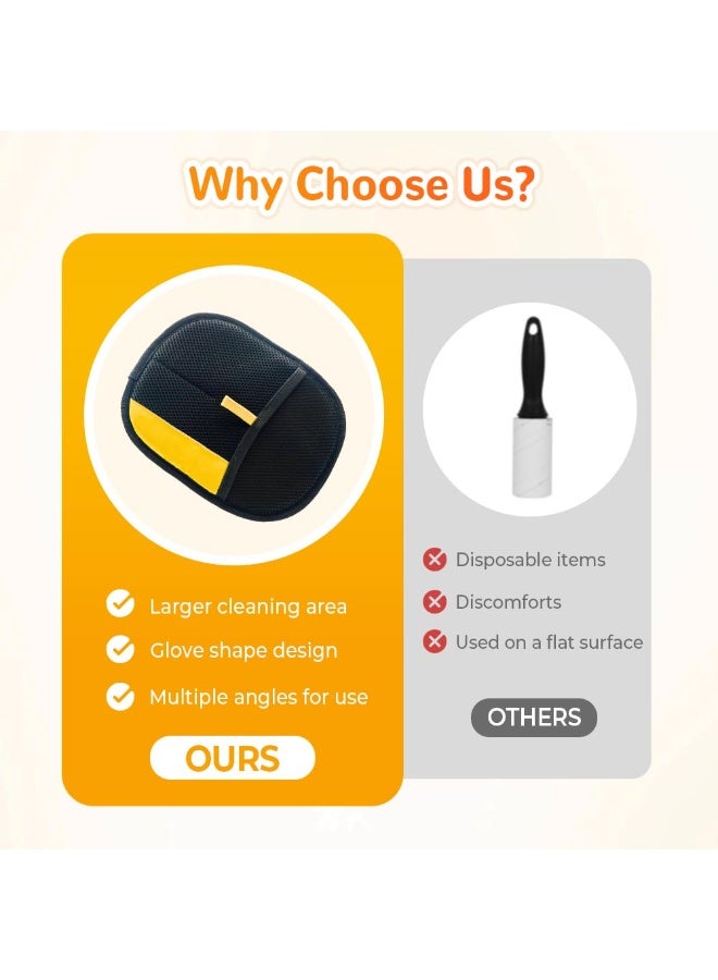 2Pcs Electrostatic Gloves Pet Hair Removal, 2025 Pet Hair Remover Glove, Washable Reusable Dogs Cats Hair Gloves for Furniture Bed Sheets Couch Clothes Carpet Car Seat - Image 5