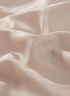 LUNA Home 3 Pcs King Size Fitted sheet with elastic corner 180*200+30cm with 2 pillow cases, bedsheet set, beige.  - Image 5