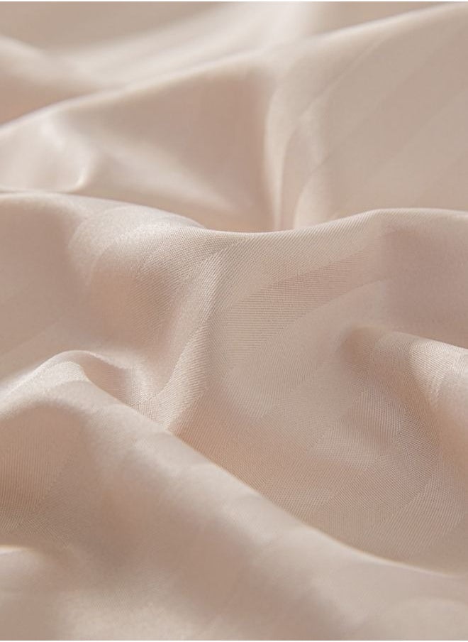 LUNA Home 3 Pcs King Size Fitted sheet with elastic corner 180*200+30cm with 2 pillow cases, bedsheet set, beige.  - Image 5