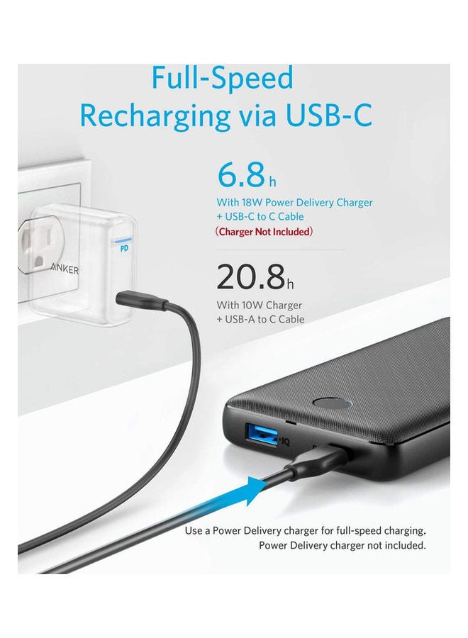 Anker Power Bank, USB-C Portable Charger 20000mAh with 20W Power Delivery, 525 Power Bank (PowerCore Essential 20K PD) for Phone 16/16 Pro / 16 Pro Max / 15/15 Pro, Samsung, iPad Pro, Huawei and More - Image 5
