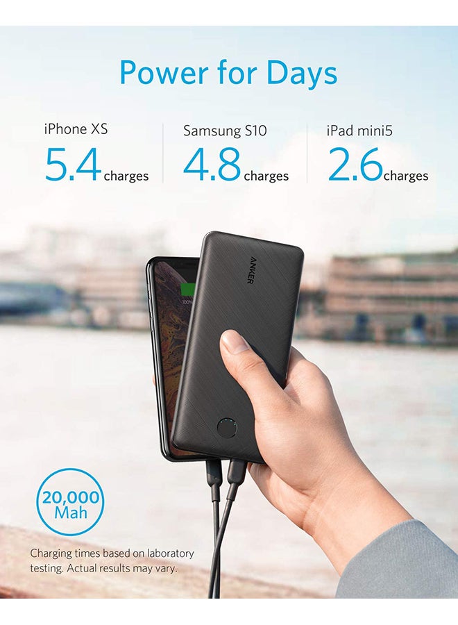 Anker Power Bank, USB-C Portable Charger 20000mAh with 20W Power Delivery, 525 Power Bank (PowerCore Essential 20K PD) for Phone 16/16 Pro / 16 Pro Max / 15/15 Pro, Samsung, iPad Pro, Huawei and More - Image 4