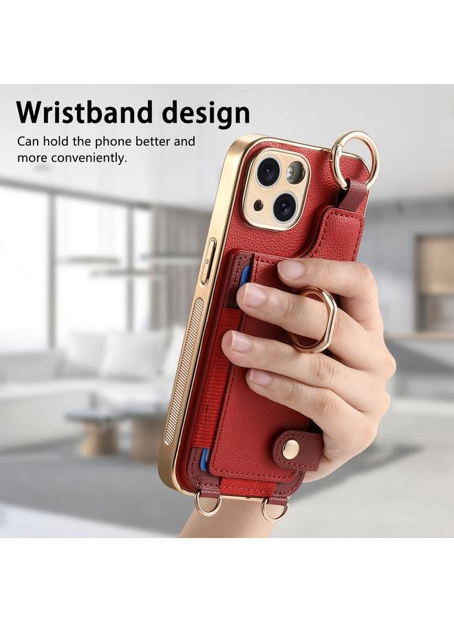 erorex Case For iPhone 15 Plus Fashion Ring Card Bag Phone Case with Hang Loop  - Image 5