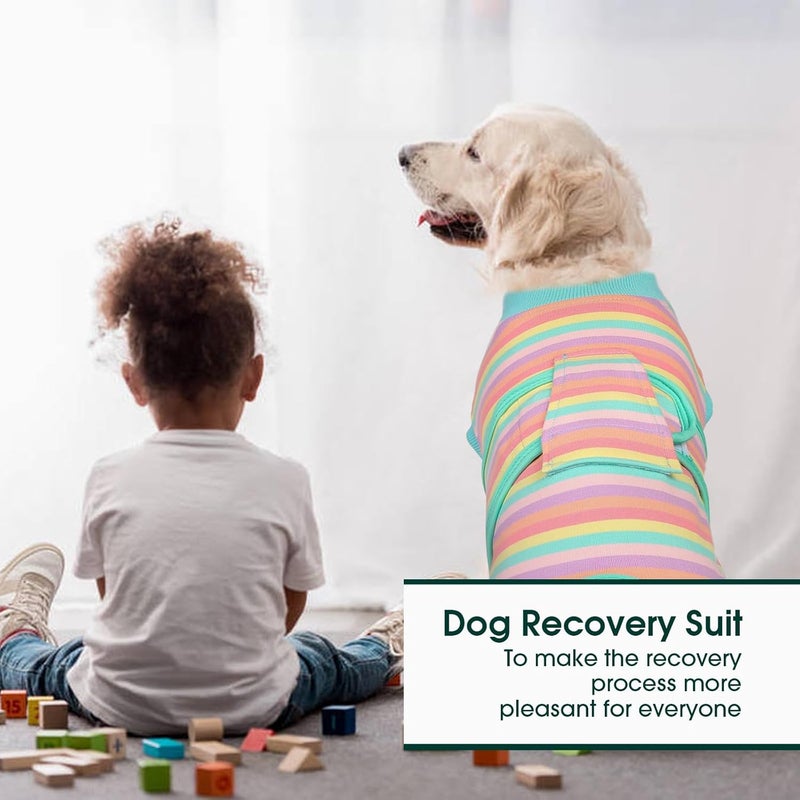 Kuoser Recovery Suit for Dogs Cats After Surgery, Professional Pet Recovery Shirt Dog Abdominal Wounds Bandages, Substitute E-Collar & Cone,Prevent Licking Dog Onesies Pet Surgery Recovery Suit - Image 5
