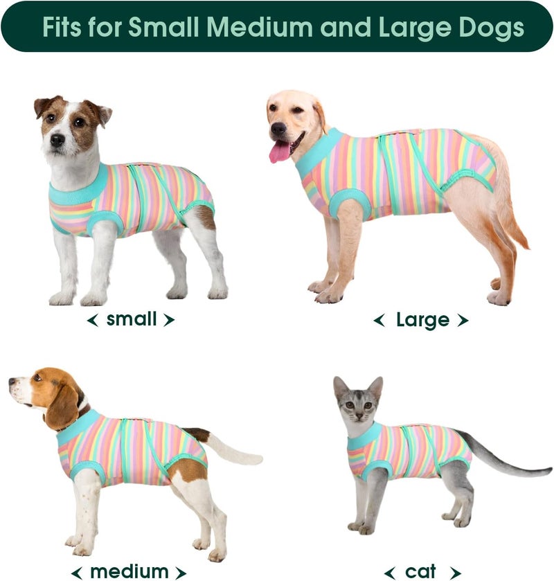 Kuoser Recovery Suit for Dogs Cats After Surgery, Professional Pet Recovery Shirt Dog Abdominal Wounds Bandages, Substitute E-Collar & Cone,Prevent Licking Dog Onesies Pet Surgery Recovery Suit - Image 3