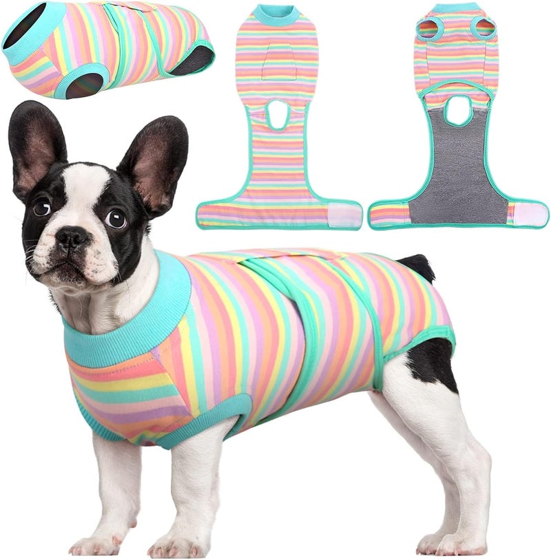 Kuoser Recovery Suit for Dogs Cats After Surgery, Professional Pet Recovery Shirt Dog Abdominal Wounds Bandages, Substitute E-Collar & Cone,Prevent Licking Dog Onesies Pet Surgery Recovery Suit - Image 1